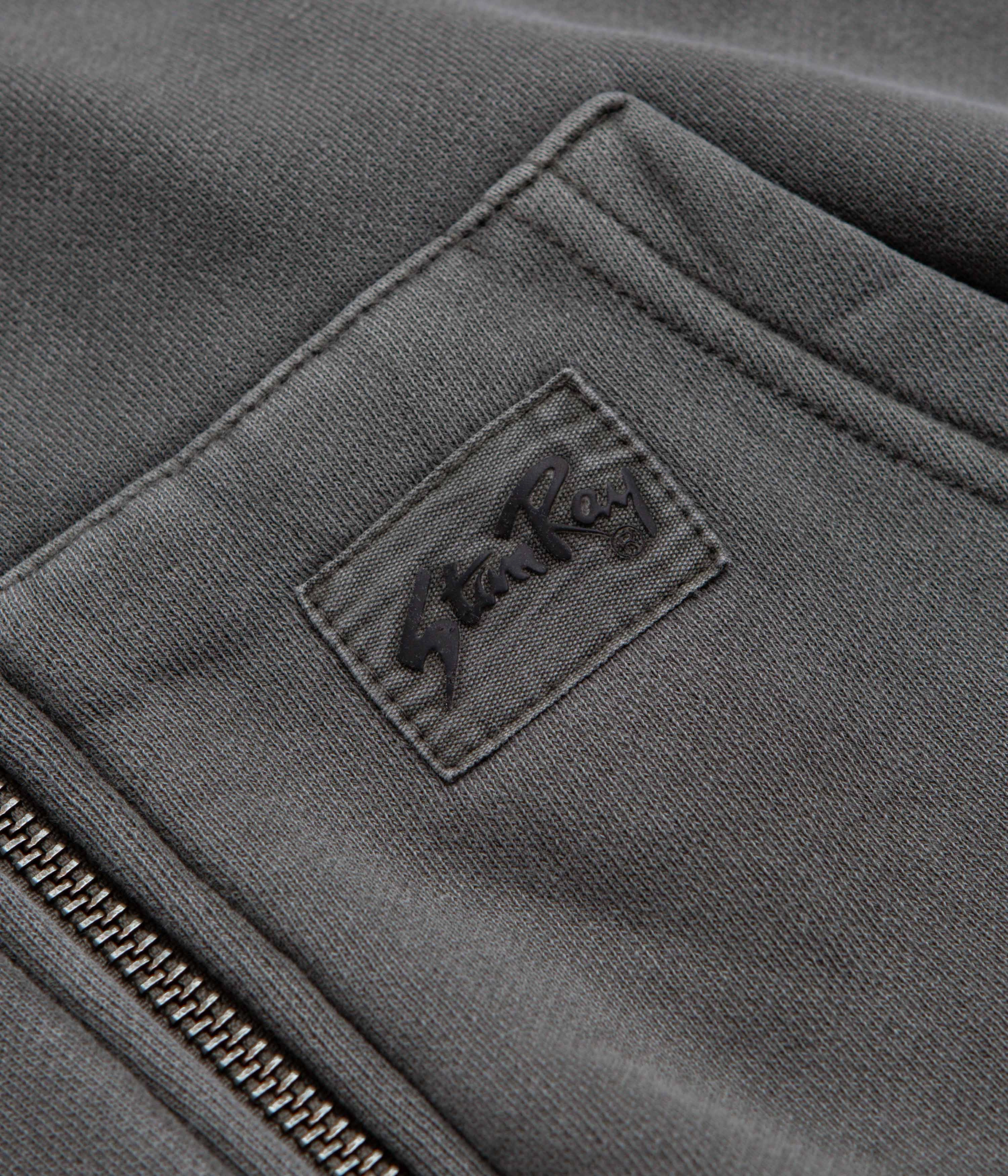bike ride Stan Ray Patch Zip Hoodie - Washed Black