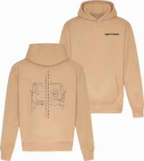 College Outfit E R Co Two??s Better Than One Hoodie | Desert Sand