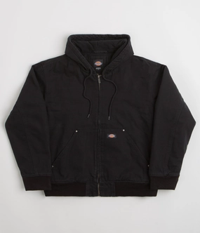 Sustain Dickies Hilham Hooded Canvas Jacket - Black