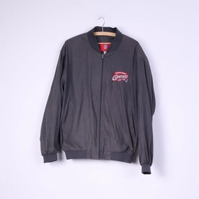 Explain Windproof Construction NFL New England Patriots Men M Jacket Grey Zip Up Super Bowl XXXVIII Top