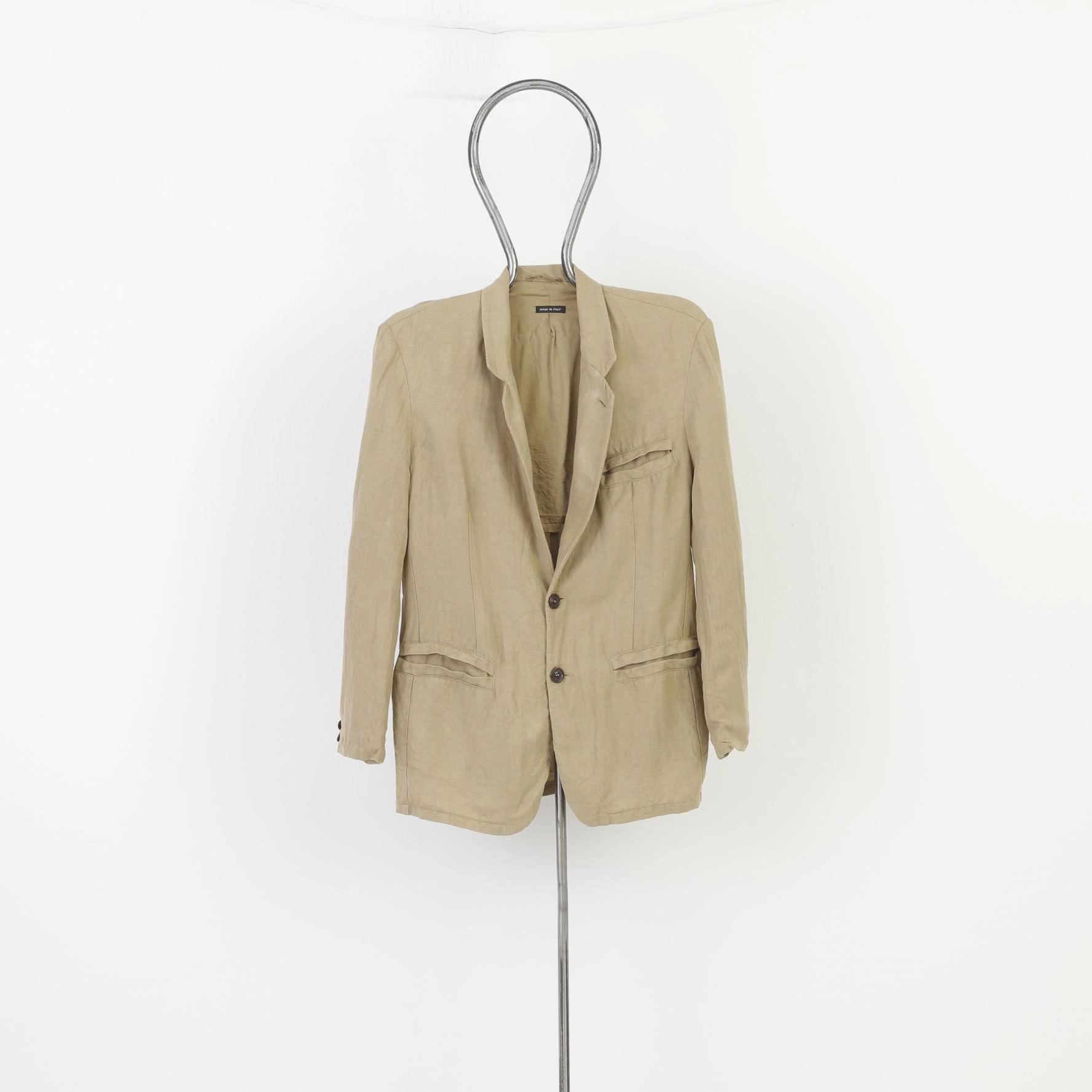 Emporio Armani Men 50 40 Blazer Beige Elegant Bottoms Made in Italy Jacket Sense birthday celebration