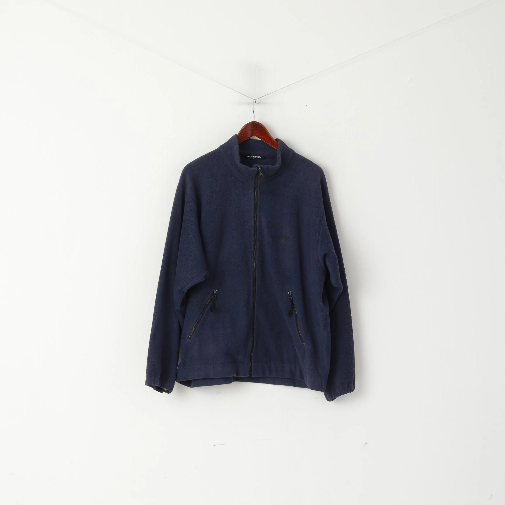 Winter Essential Helly Hansen Mens M Fleece Top NavyFull Zipper Outdoor Sportswear Top