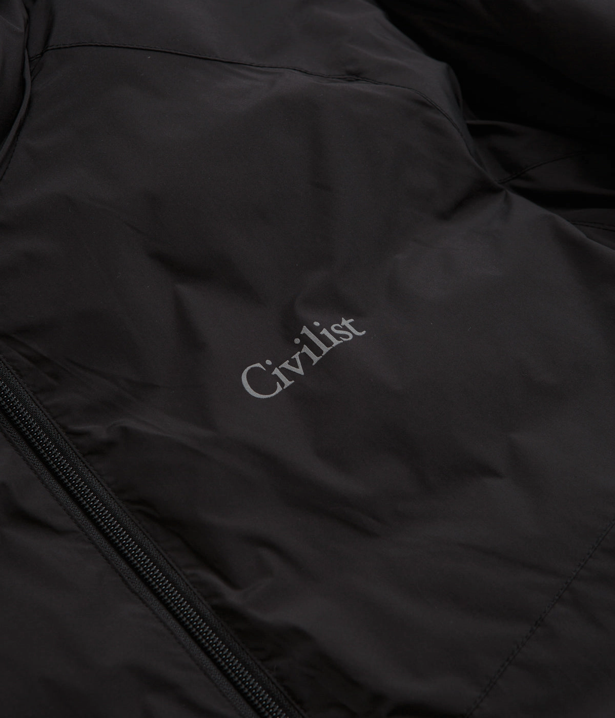 Civilist Tech Puffer Jacket - Black Remember Reinforced Hem