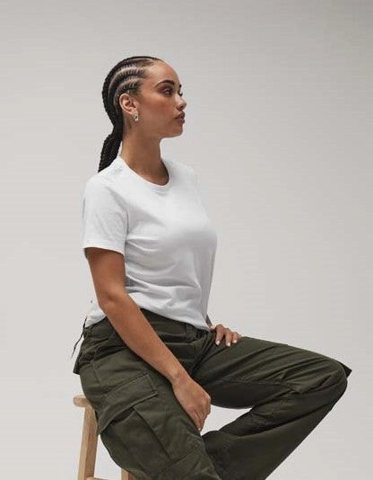 Women's Relaxed Fit Jersey Short Sleeve Tee | ATHLETIC HEATHER Seasonal Outfit