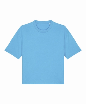 Women??s Stella Nova Boxy T-Shirt | AQUA BLUE LowImpactDye Layered Comfort