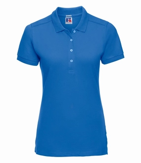 Women's Stretch Polo | AZURE BLUE High-End Look