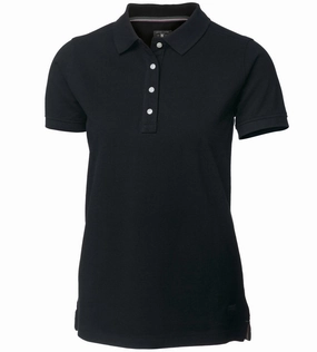Women's Yale Polo | BLACK Dimensional Stability Weave Business casual