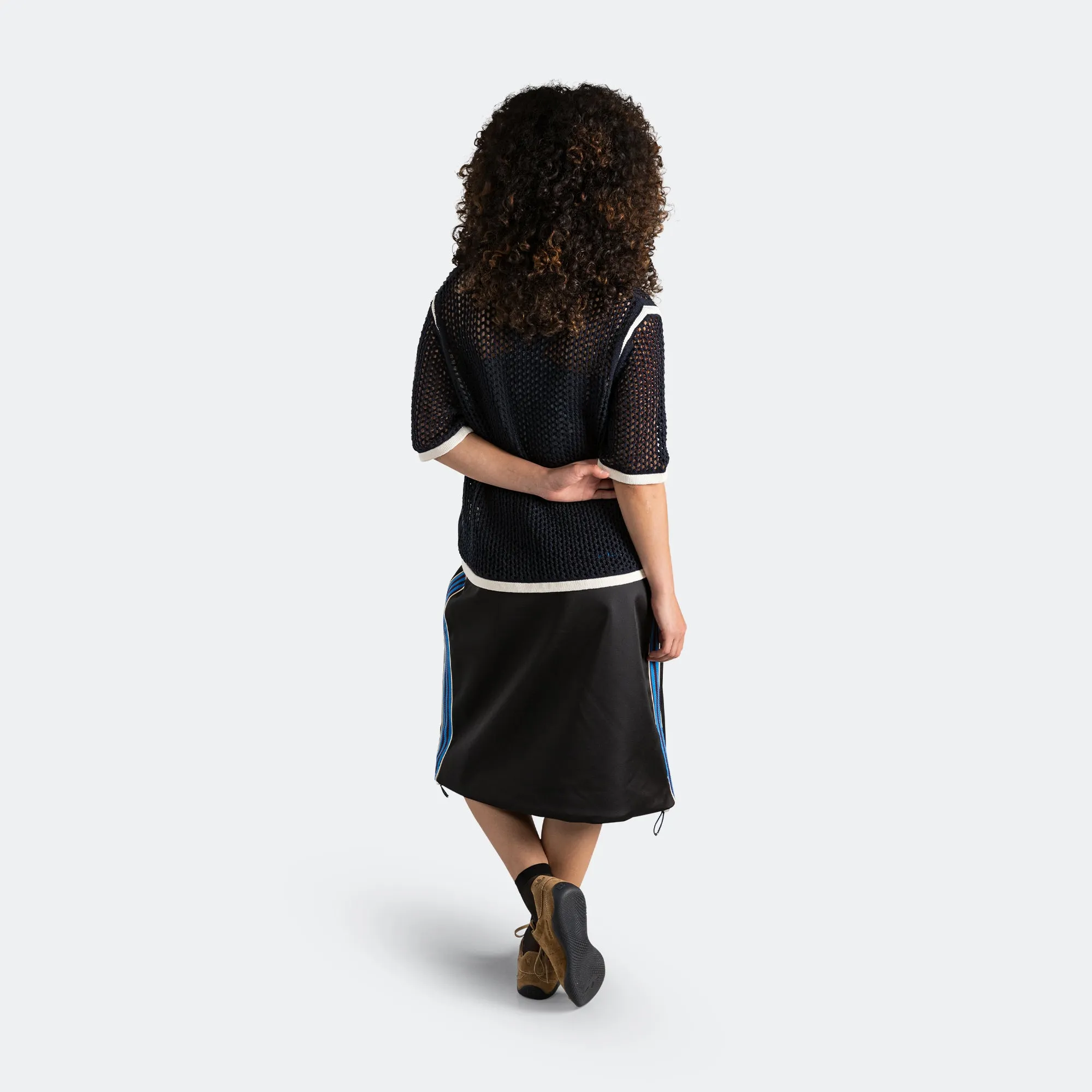 Womens Satin Skirt x Wales Bonner - Black Tailored Design Beach Ready Shorts