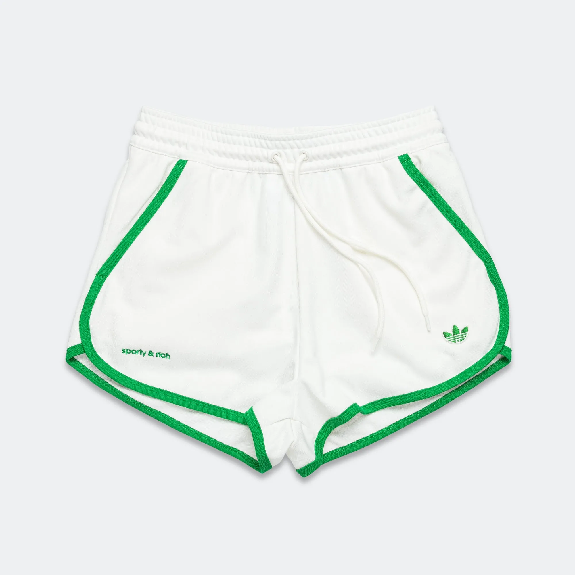 Flexible Gusset Double Layered Hem Womens Tennis Short x Sporty & Rich - Off White