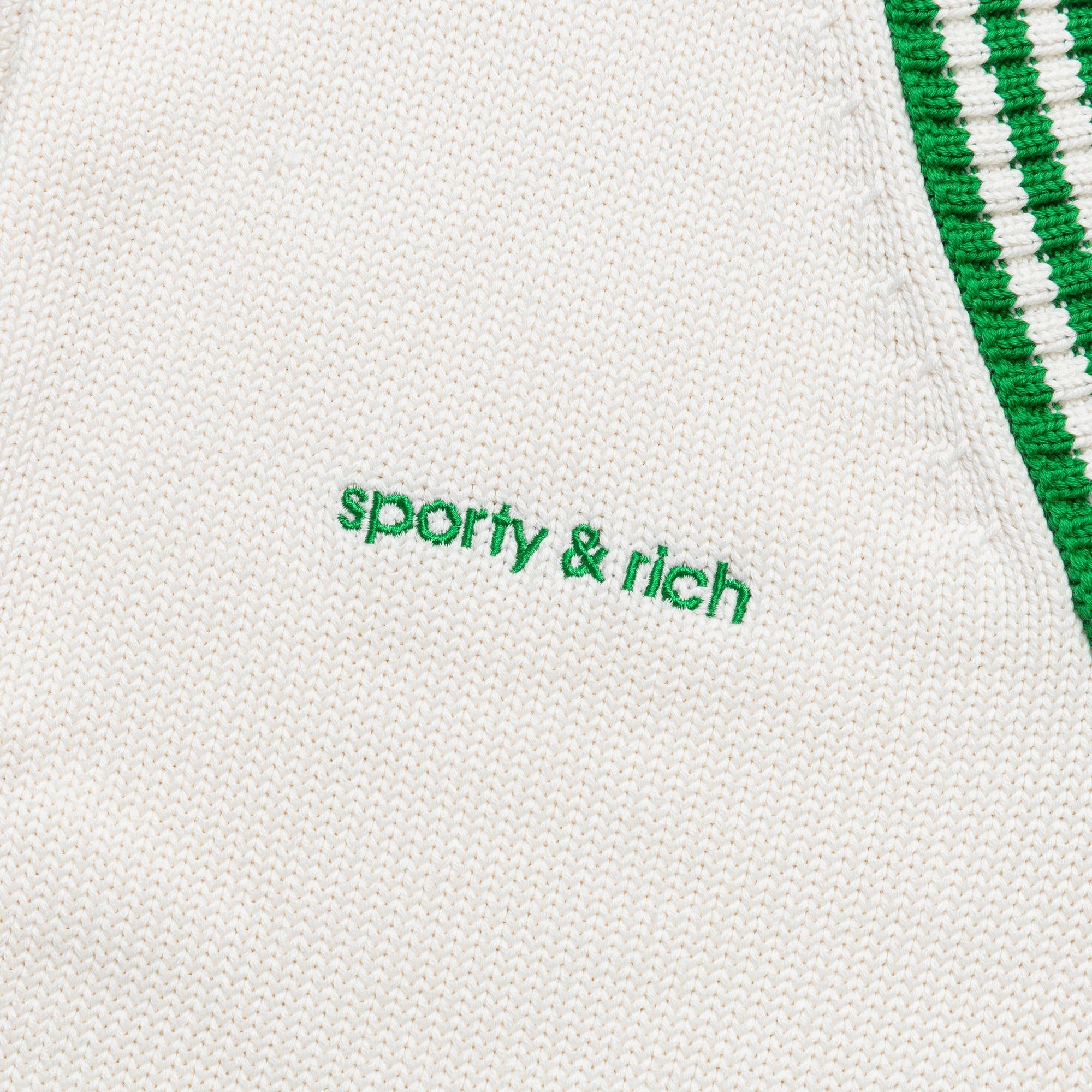 Quiet Style Neutral Colors Womens Knit Sweater x Sporty & Rich - Off White/Night Navy