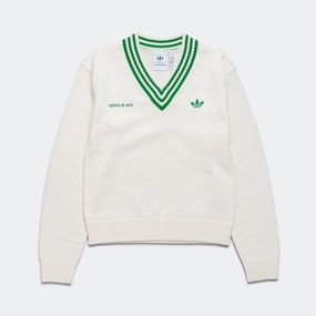 Unisex Appeal Fall Fashion Womens Knit Sweater x Sporty & Rich - Off White/Night Navy