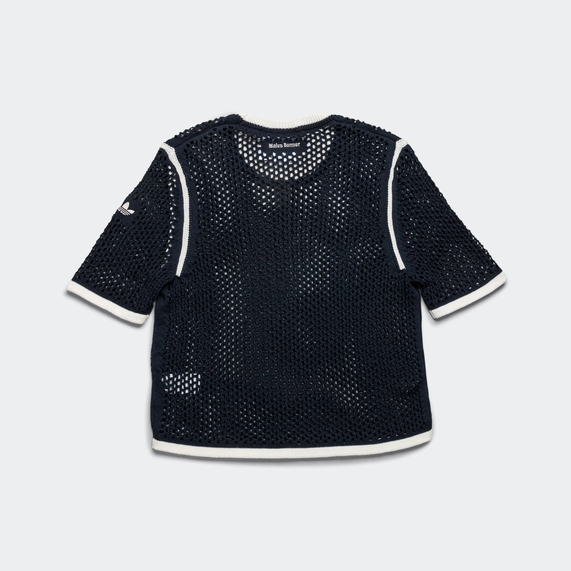 Floral Pattern Womens Knit Tee x Wales Bonner - Night Navy