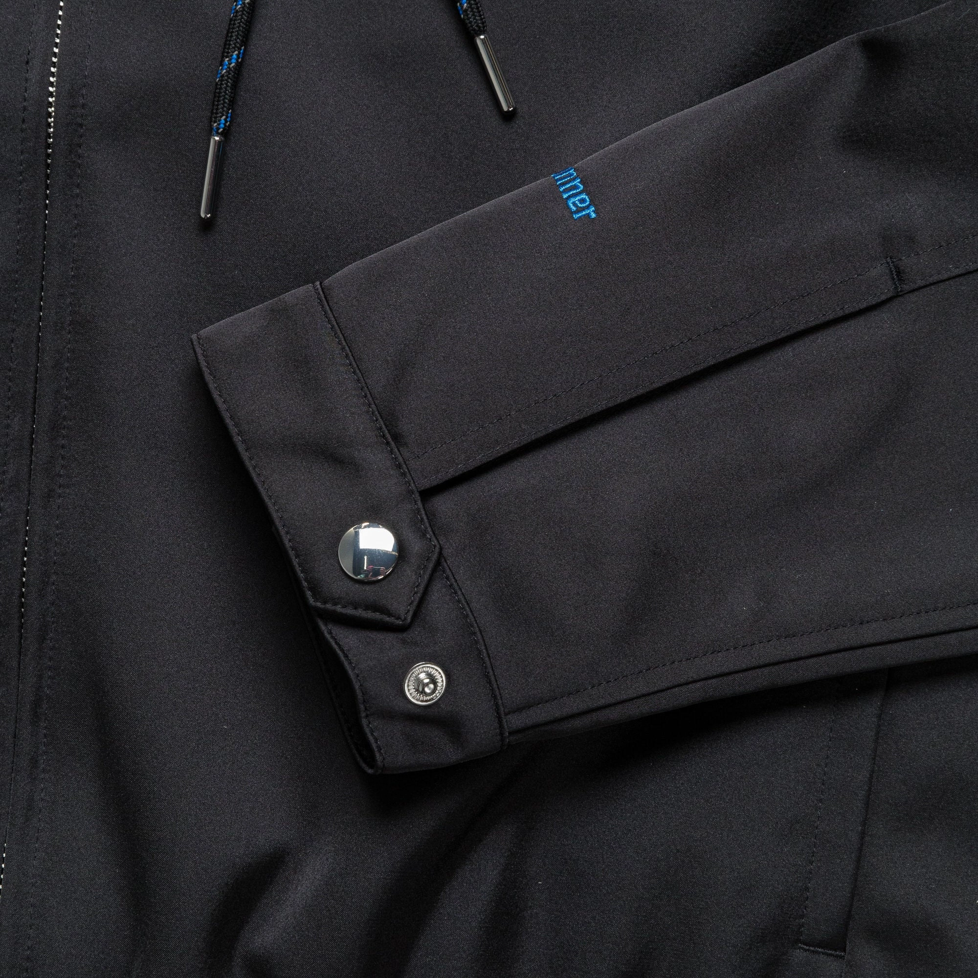 Womens Satin Hoodie x Wales Bonner - Black Retro Print Comfy Hoodies