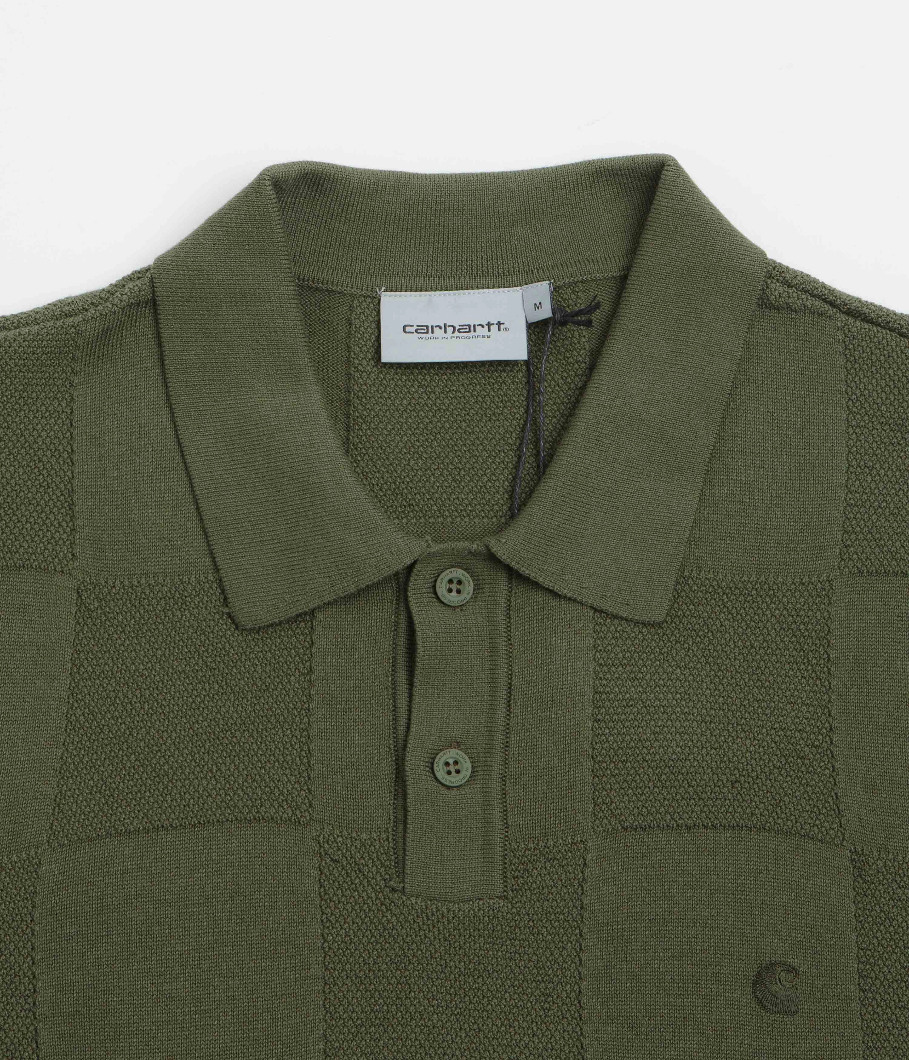 Fast Drying Carhartt Checker Polo Shirt - Dollar Green
