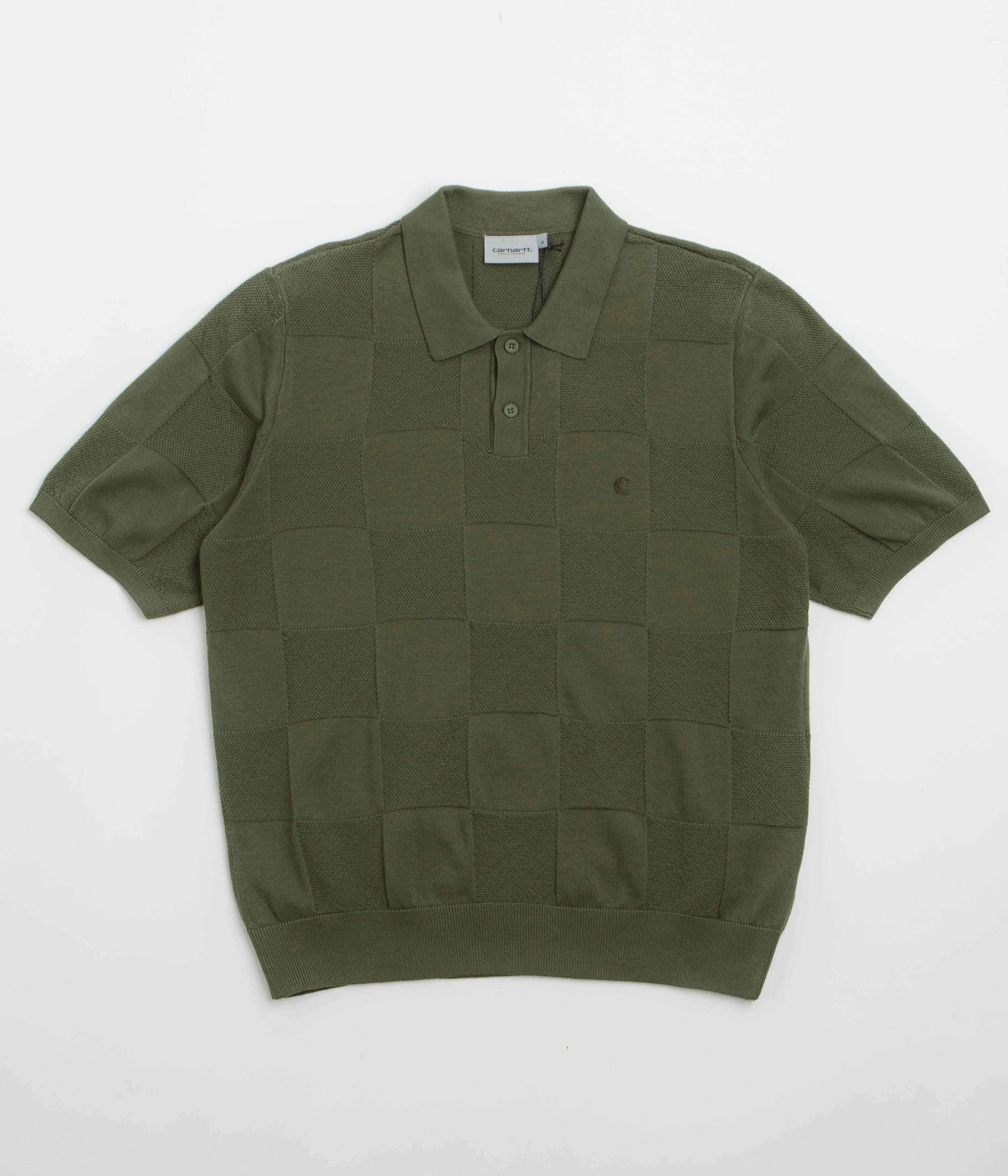 Cocktail Event Tagless Design Carhartt Checker Polo Shirt - Dollar Green
