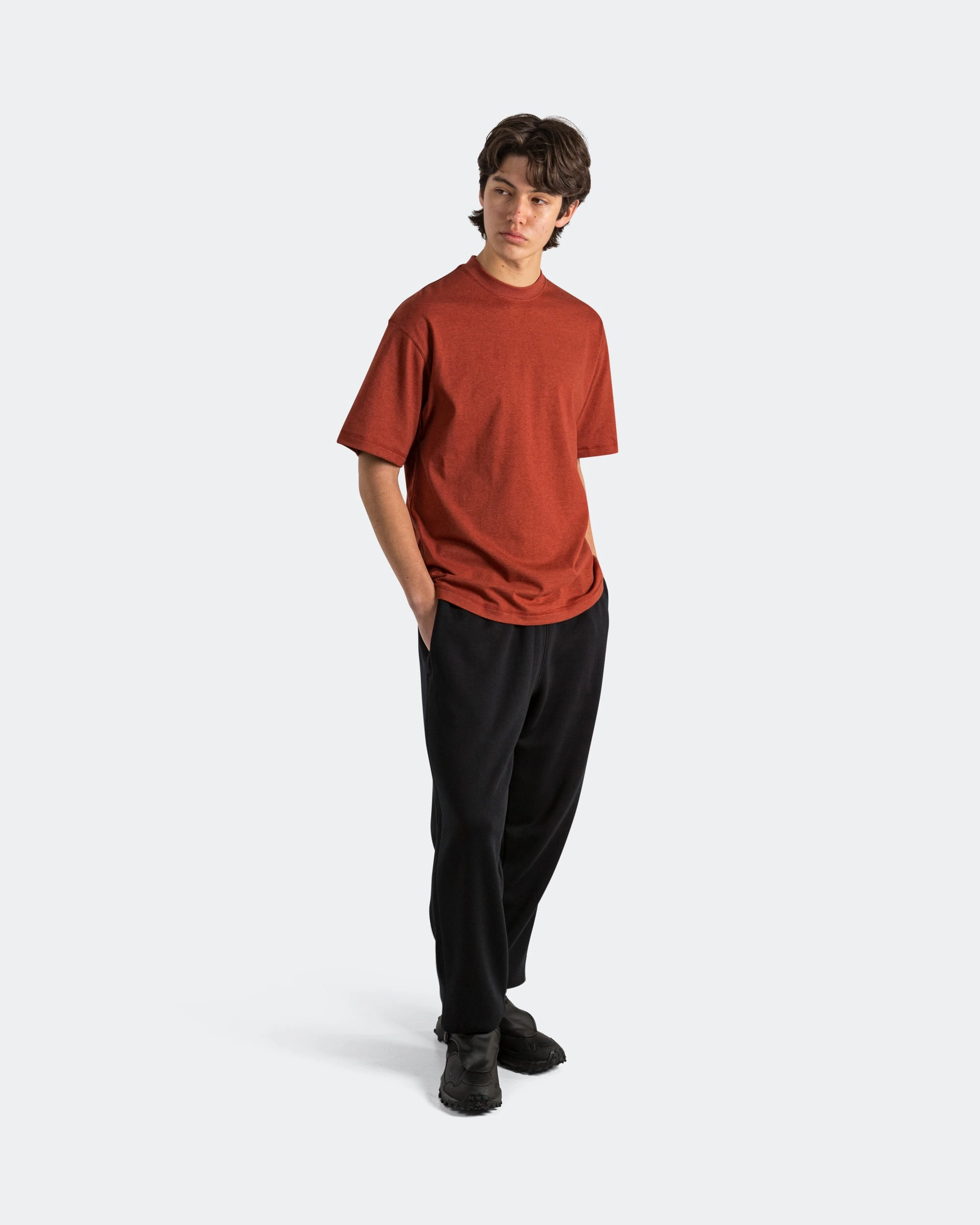 Formal Look Fashionable Appeal Wool Classics Fleece Pant Open Hem - Black