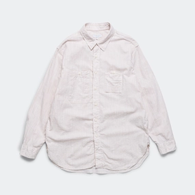 Work Shirt - Beige Cotton Slab Solid Hue