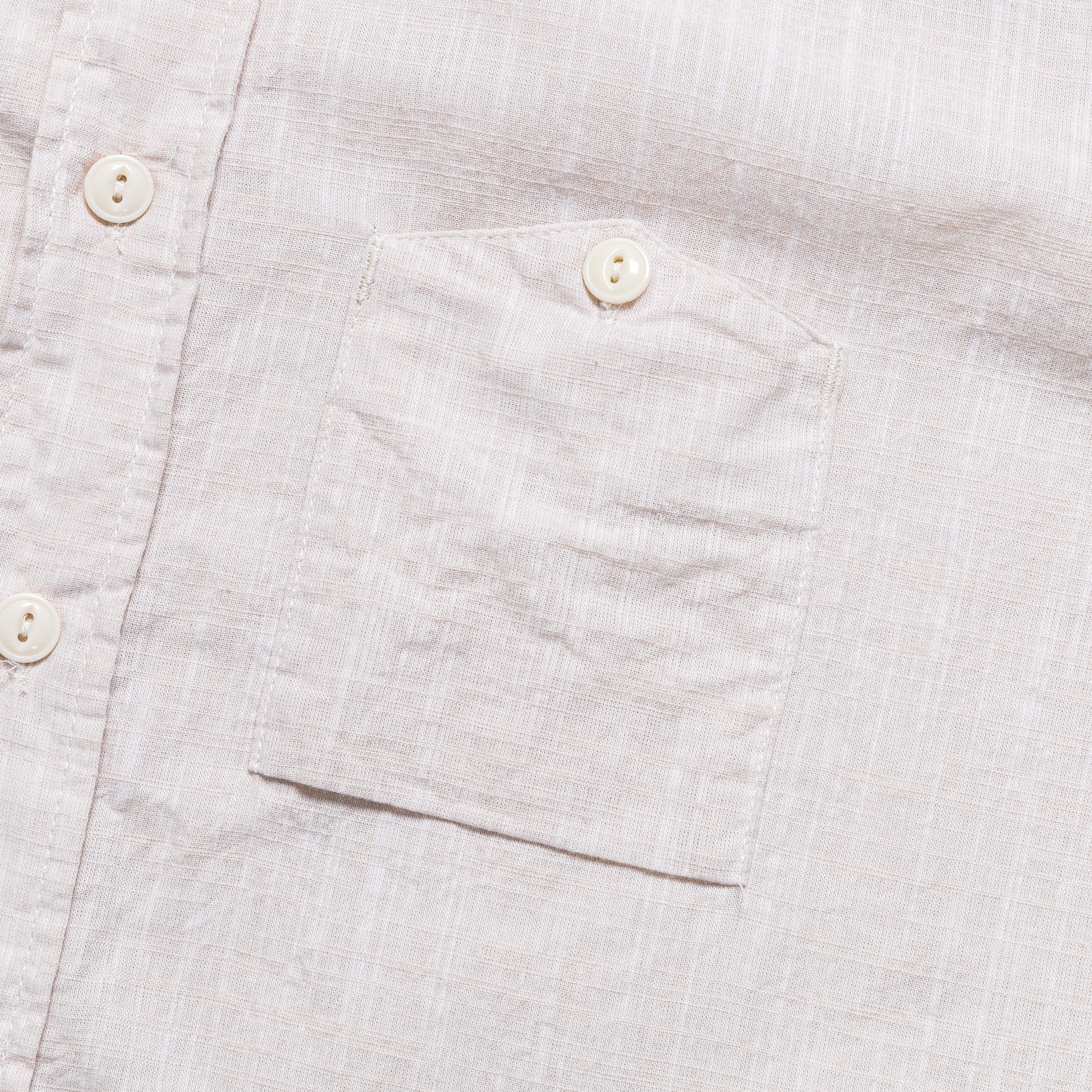 Business Meeting Work Shirt - Beige Cotton Slab