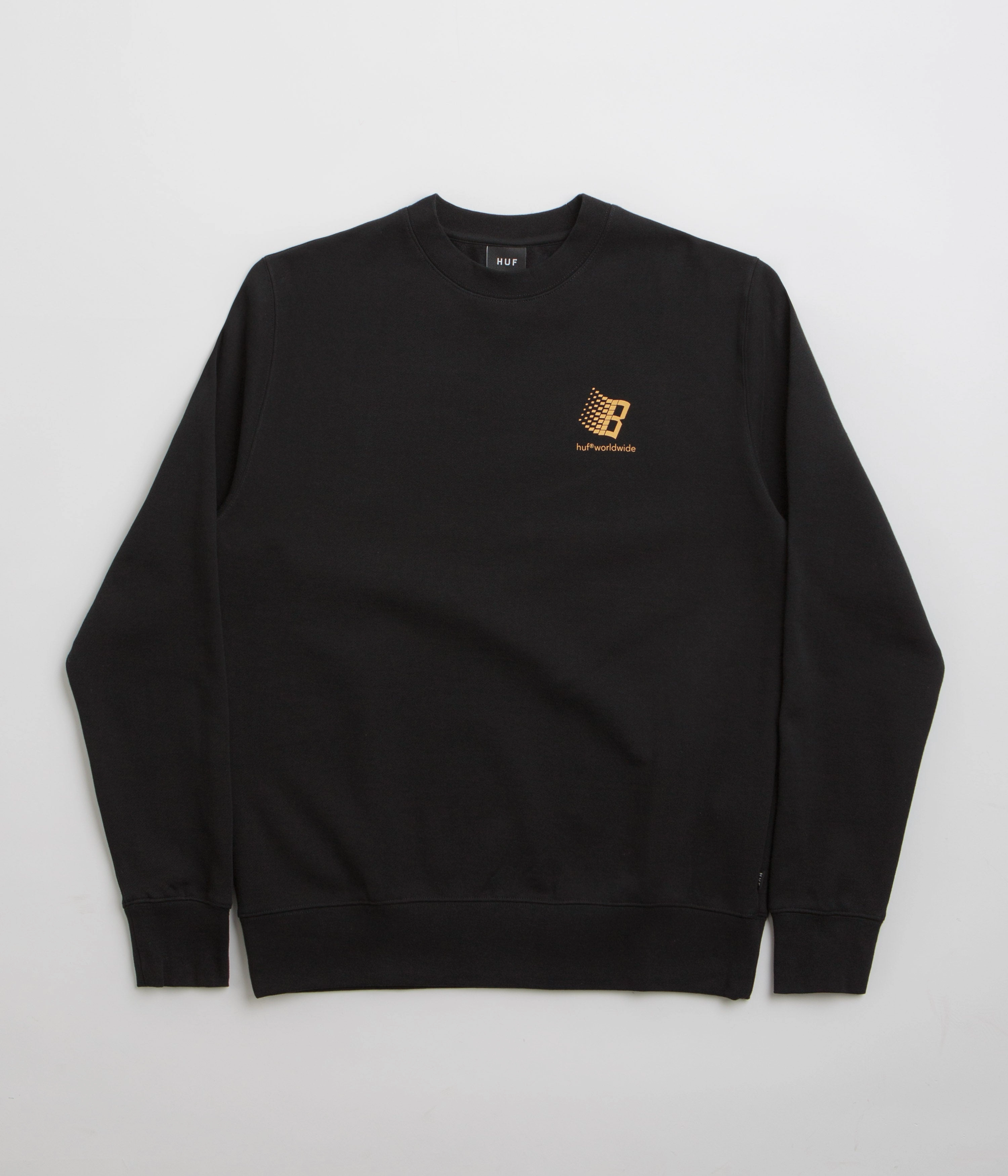 tie dye slim fit HUF x Bronze 56K Crewneck Sweatshirt - Black
