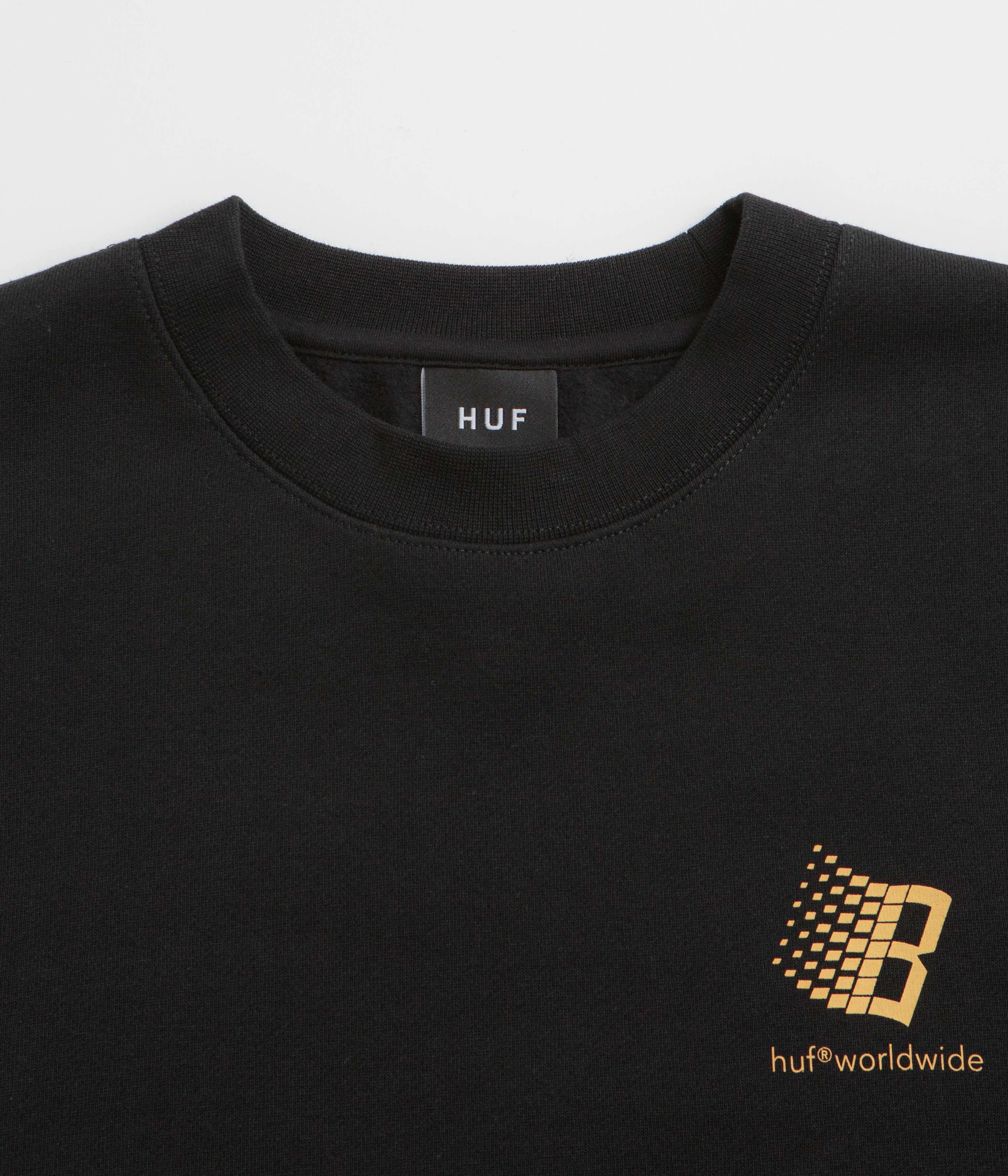 Versatile Comfort HUF x Bronze 56K Crewneck Sweatshirt - Black