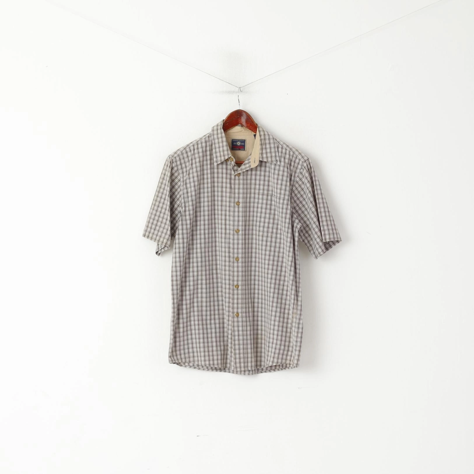 Abrasion Resistant Edging Abrasion resistant Wrangler Men S Casual Shirt Gray Cotton Vintage Checkered Western Top