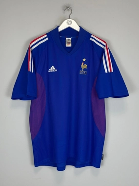 Free Motion 2002/04 FRANCE #22 HOME SHIRT (XL) ADIDAS
