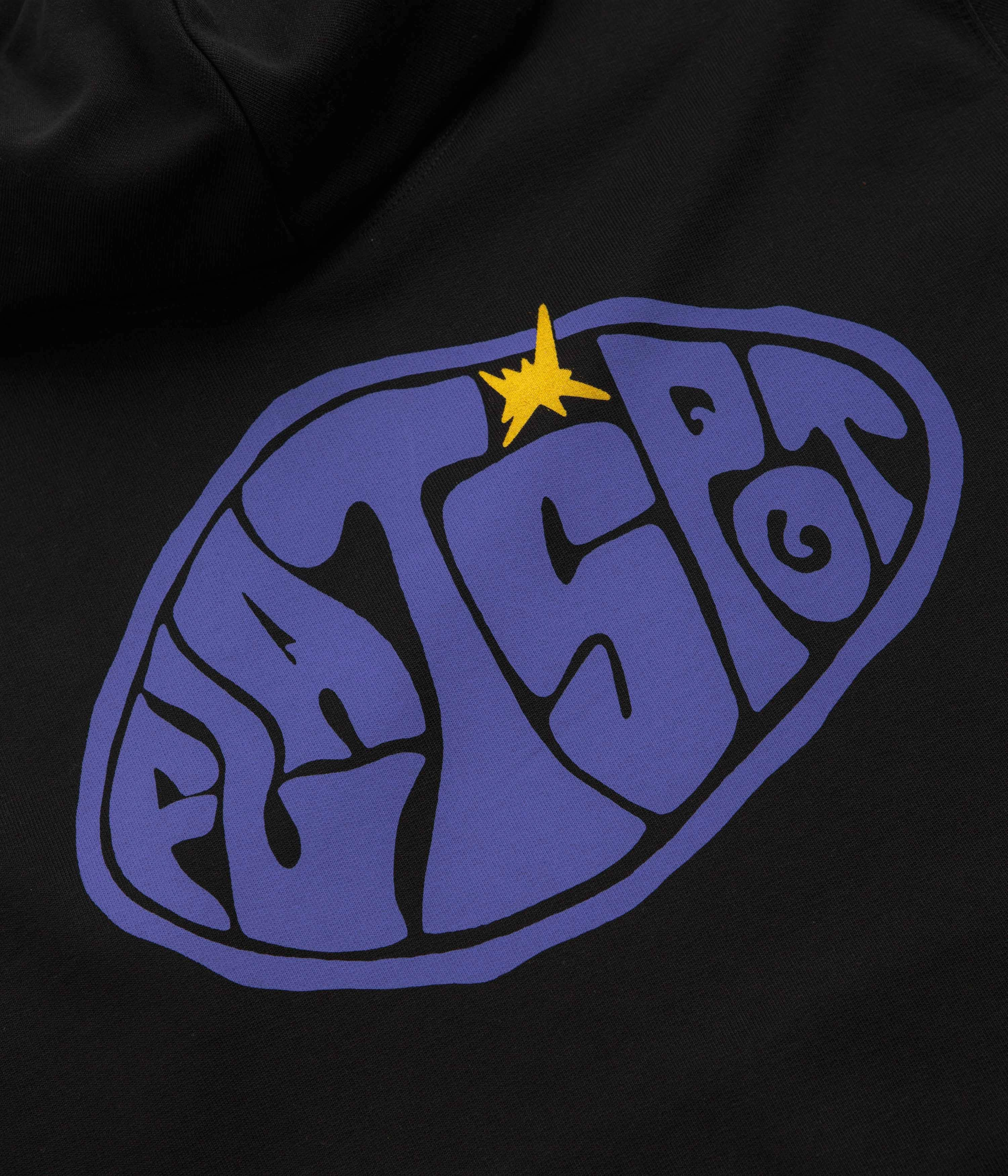 Breathable mesh lining Celebrity Worn flatspot Hole Hoodie - Black