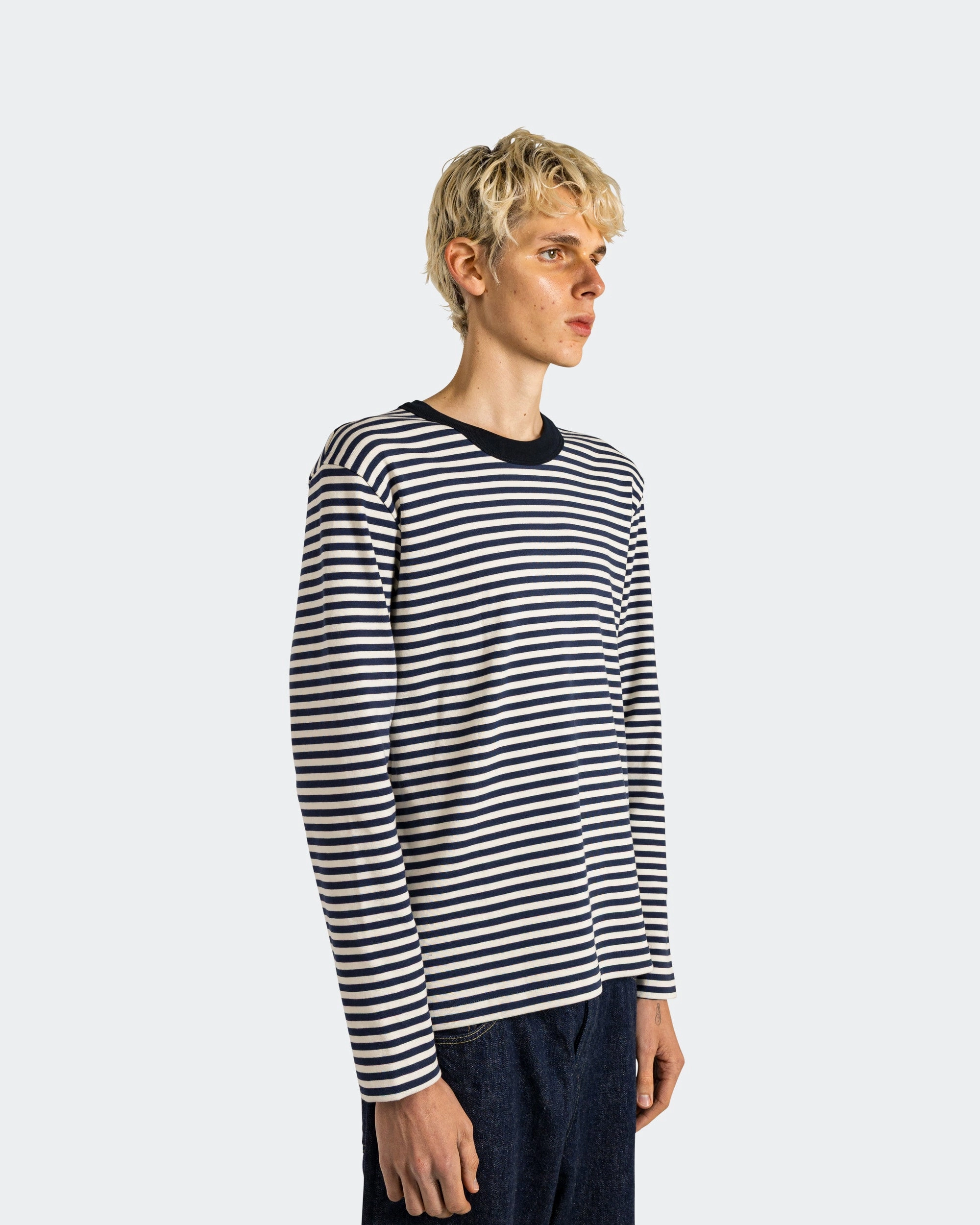 Heritage Mariniere LS T-Shirt - Marine Deep/Milk Informal charm Midweight Knit