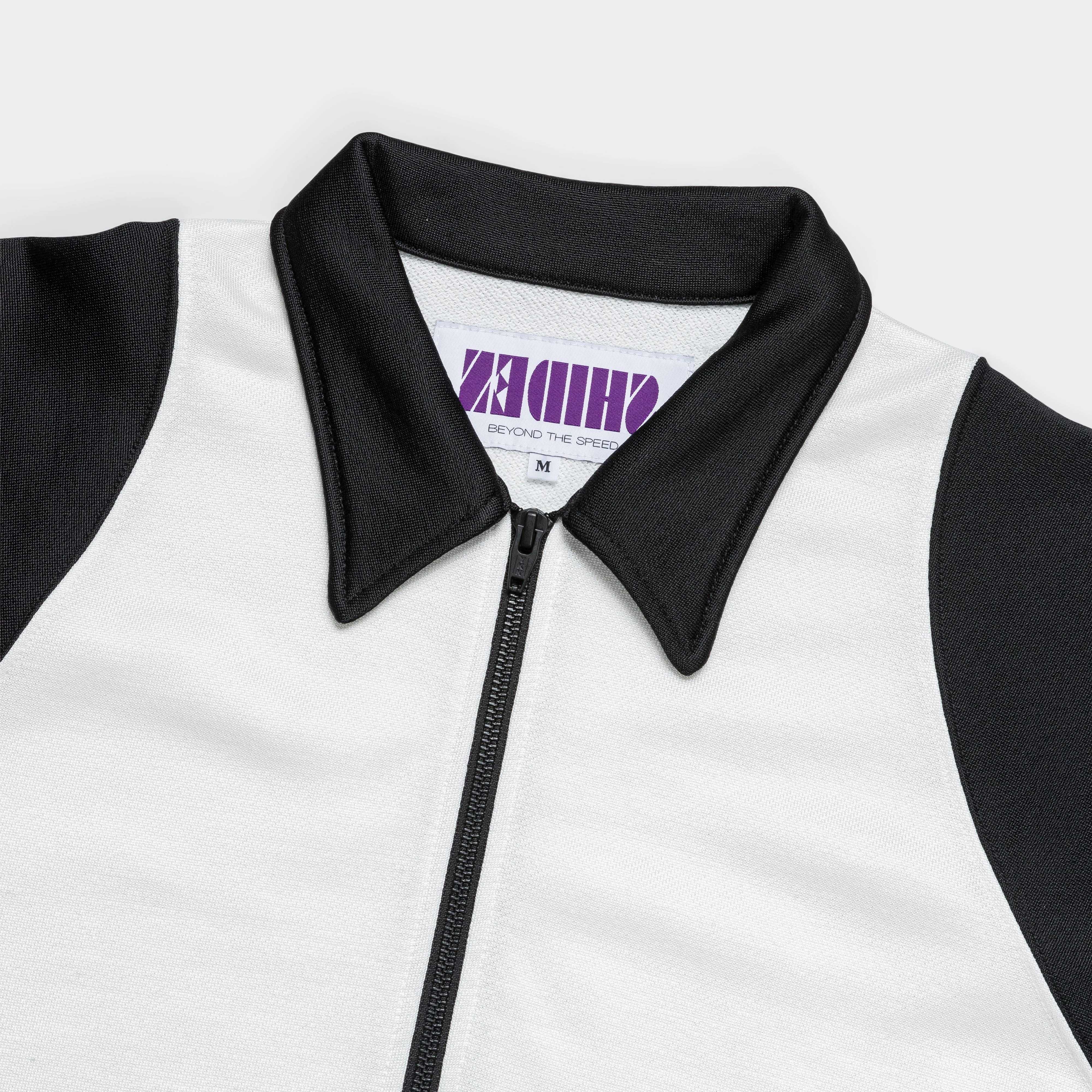 Pullover L/S Polo - Off White/Black Ergonomic Sleeve Cut Urban Fashion