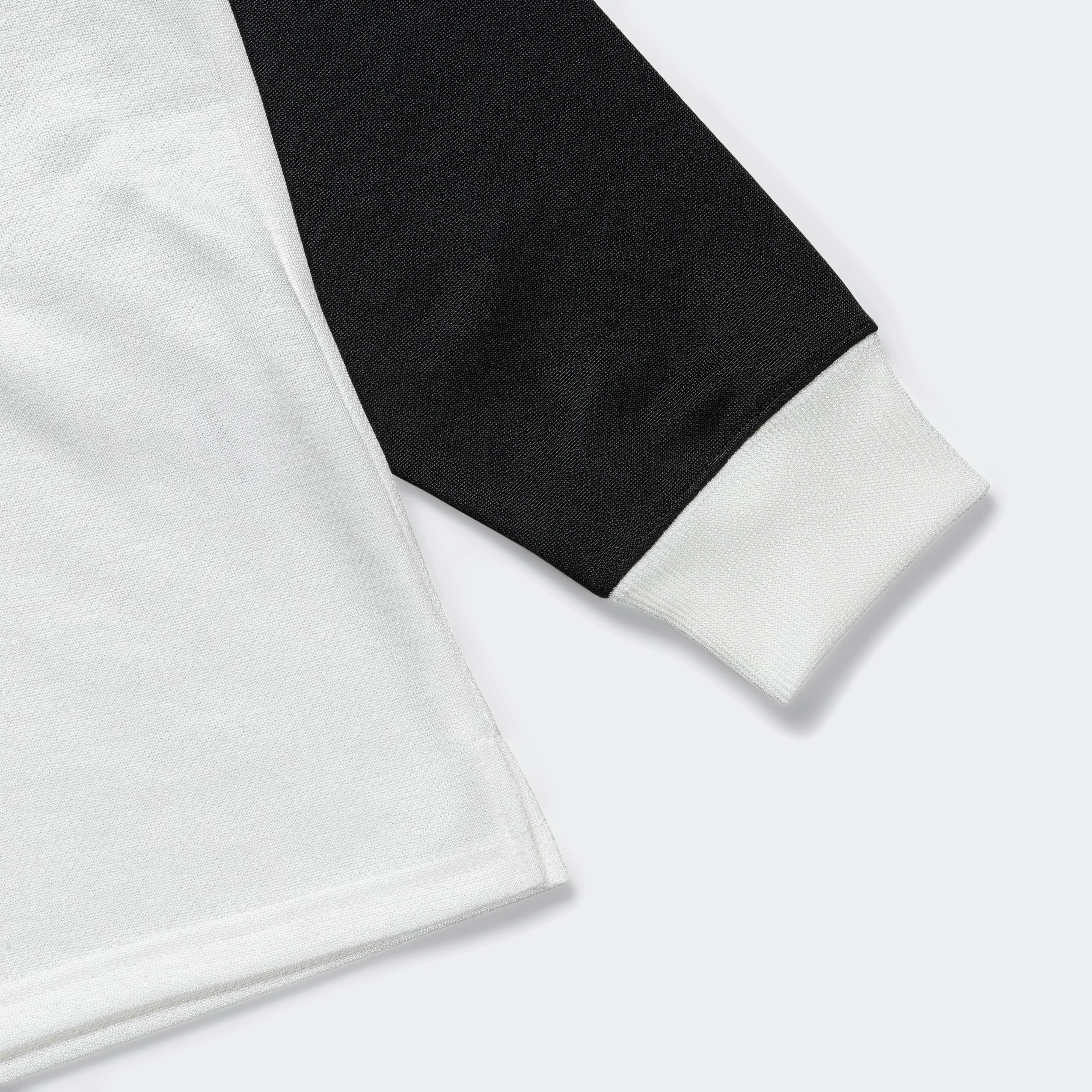 Pullover L/S Polo - Off White/Black Odor control Effortless Comfort