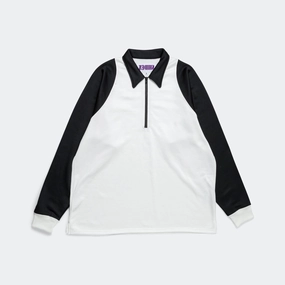 Easy Styling Pullover L/S Polo - Off White/Black