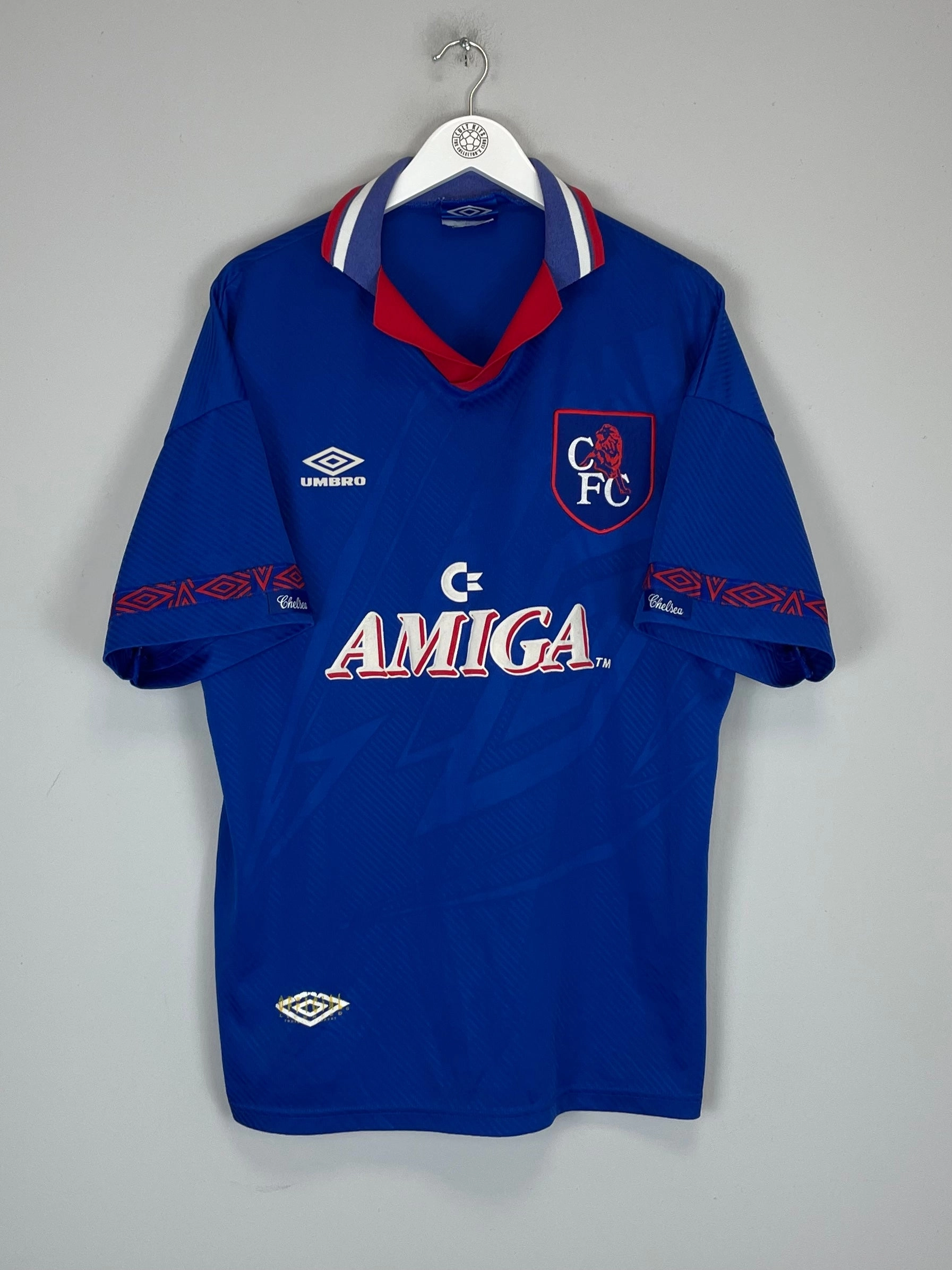 Anti Static Finish 1993/94 CHELSEA HOME SHIRT (XL) UMBRO