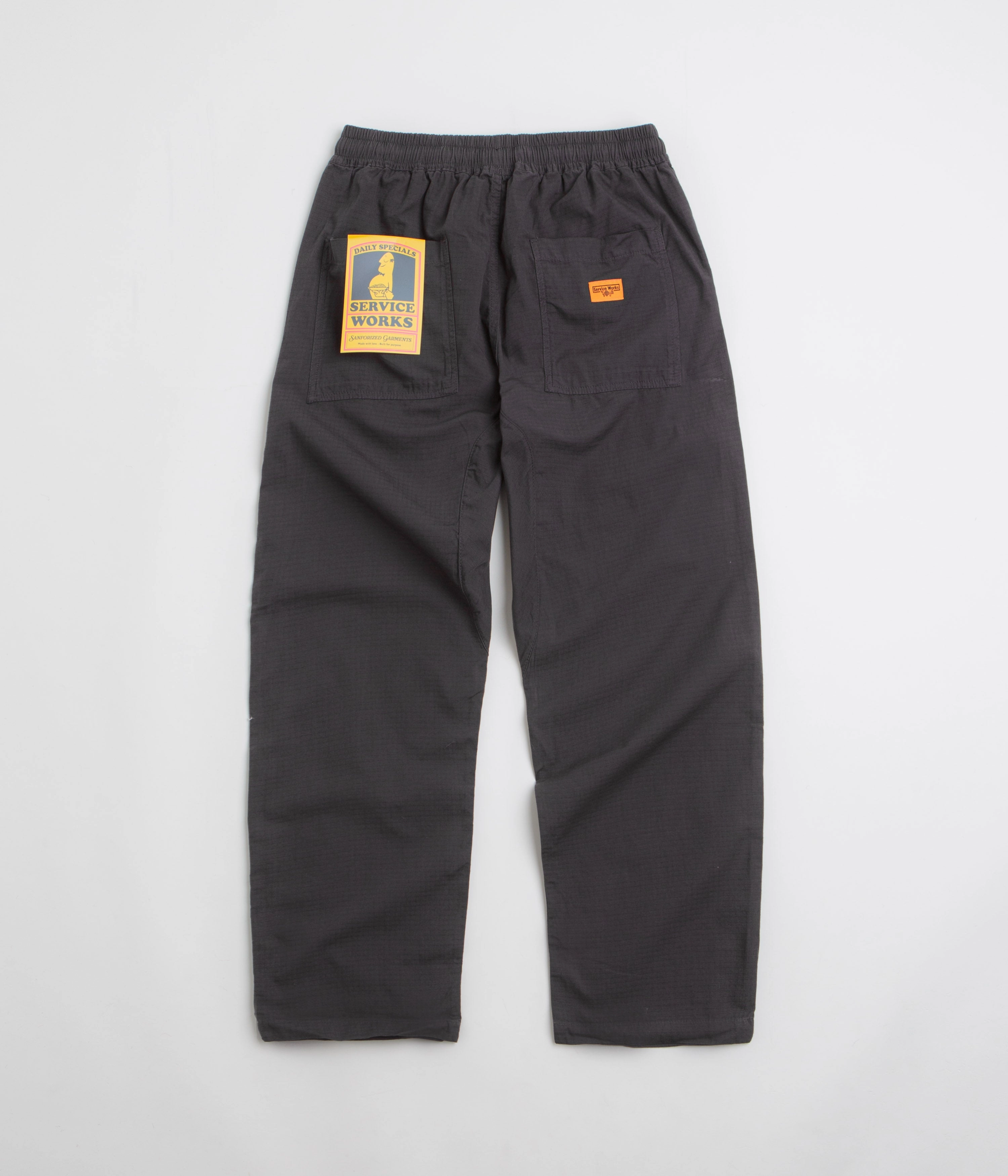 Service Works Ripstop Chef Pants - Washed Black Cotton comfort Stretchable