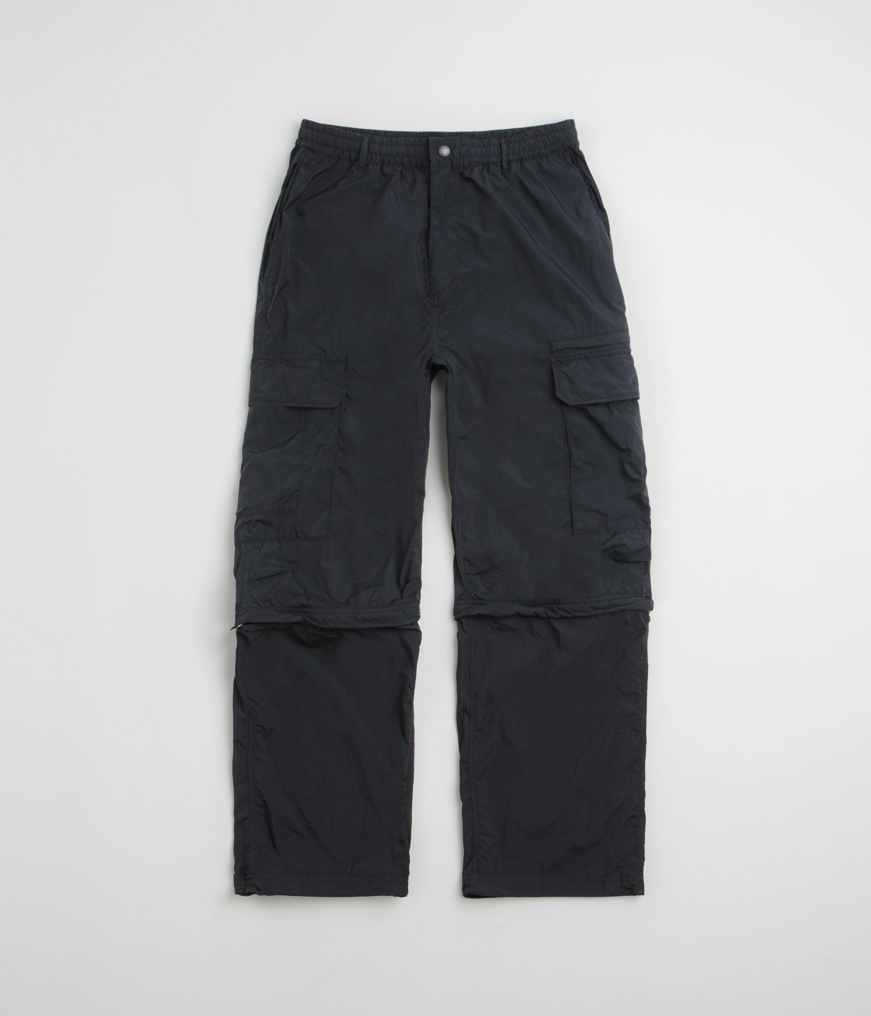 Comfy Wearable Snow Peak Garment Dyed Convertible Pants - Black