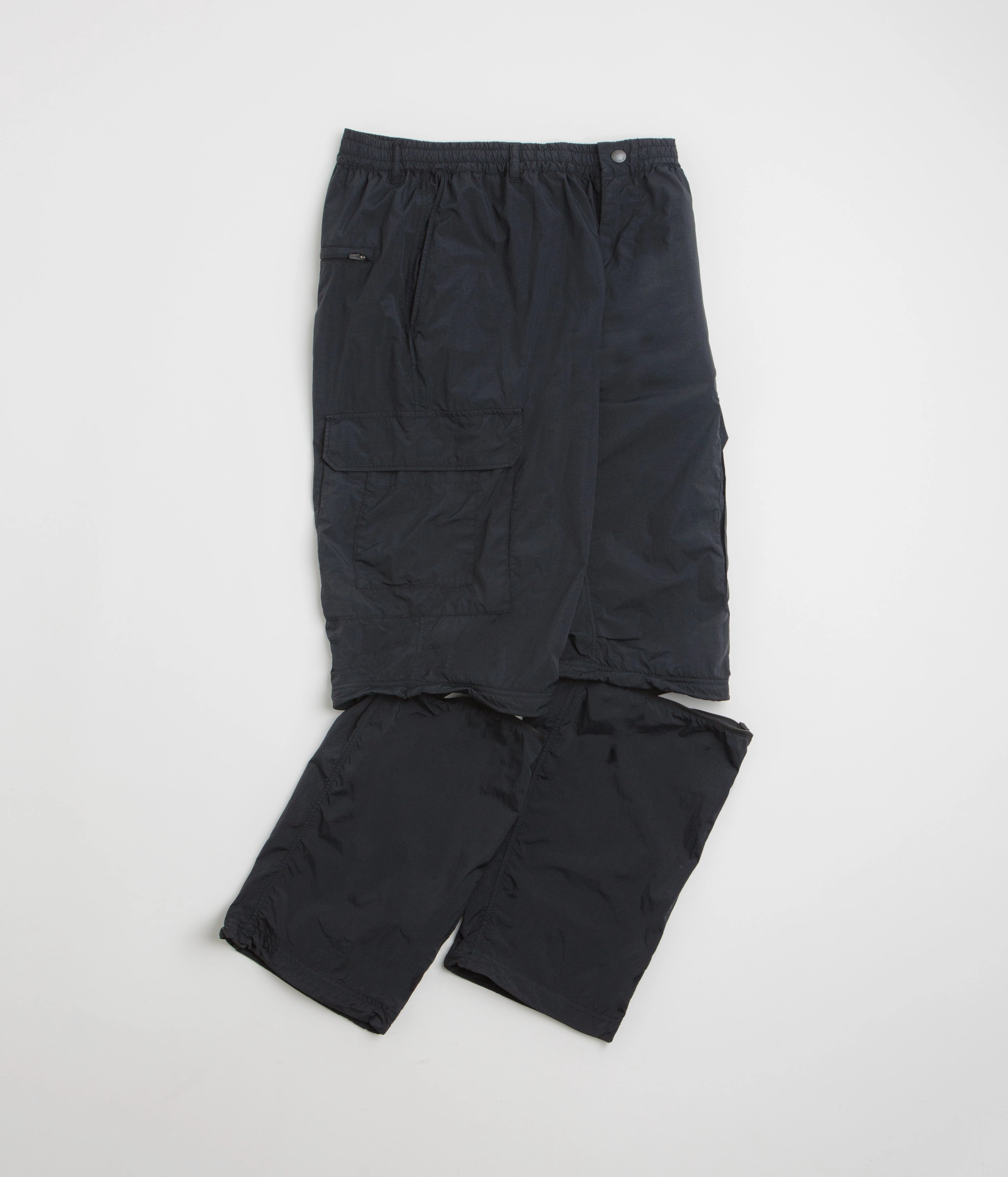 Snow Peak Garment Dyed Convertible Pants - Black Adjustable loop Office Wear