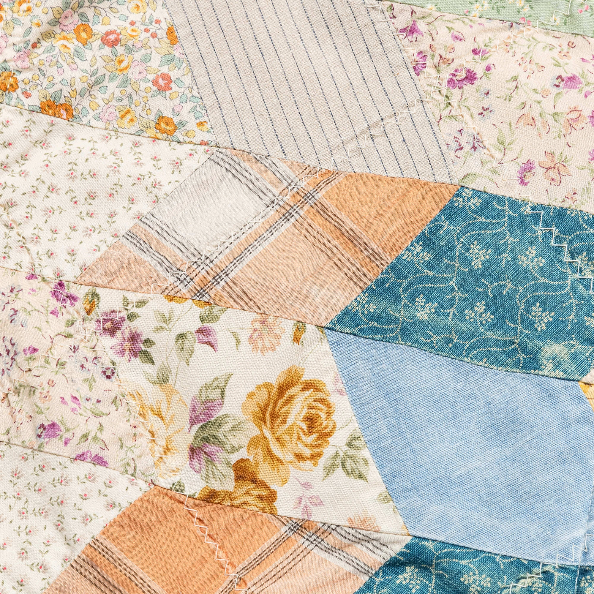 Eco Friendly Coating Odor Resistant Fabric YABANE Quilt Patchwork Drizzler JKT - Ecru