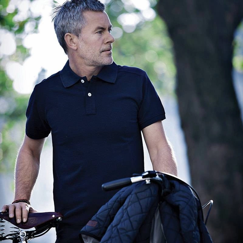 Layered Look Sporty Design Yale Polo | BLACK