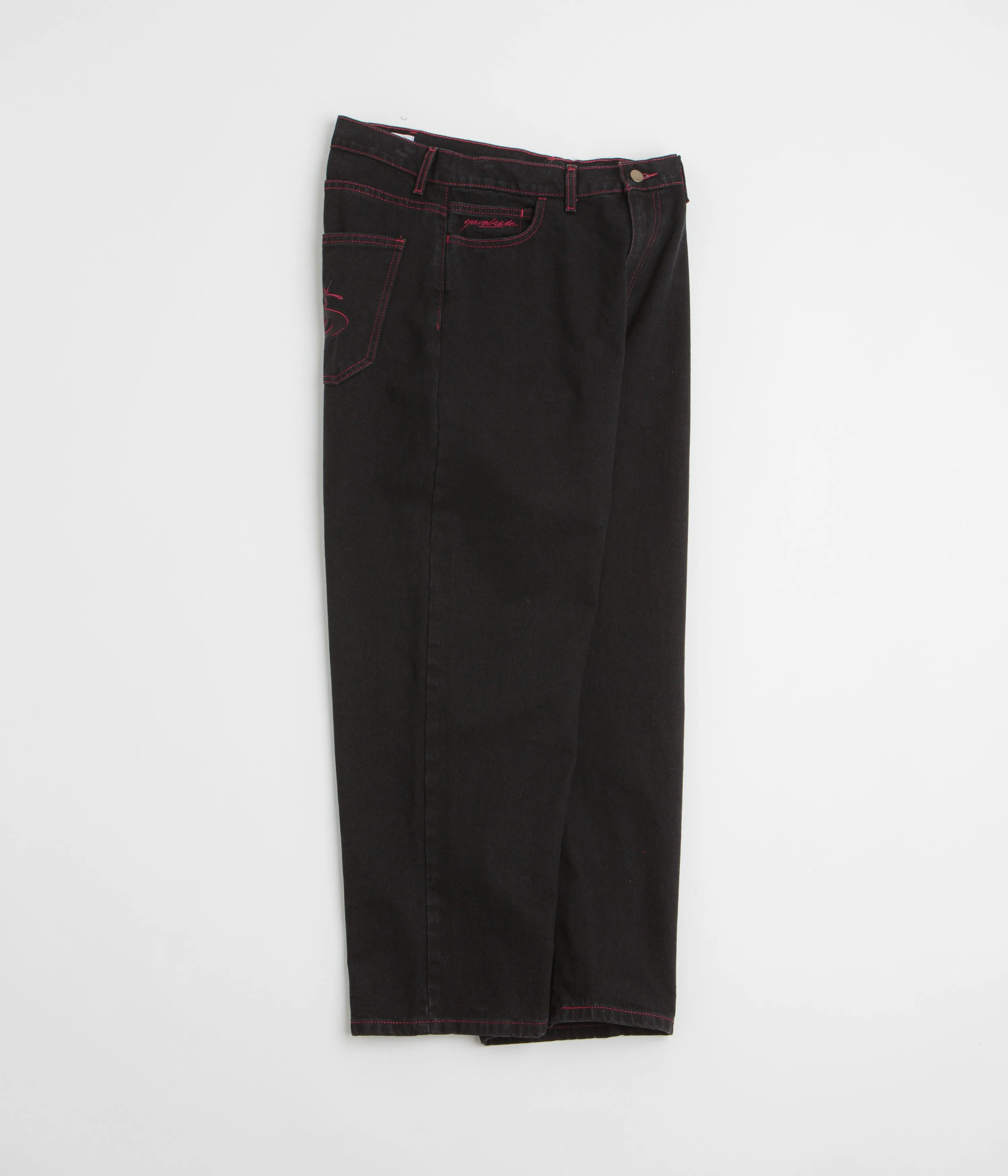 Yardsale Phantasy Jeans - Black / Red Stain Release Finish Lightweight Urban Explorer