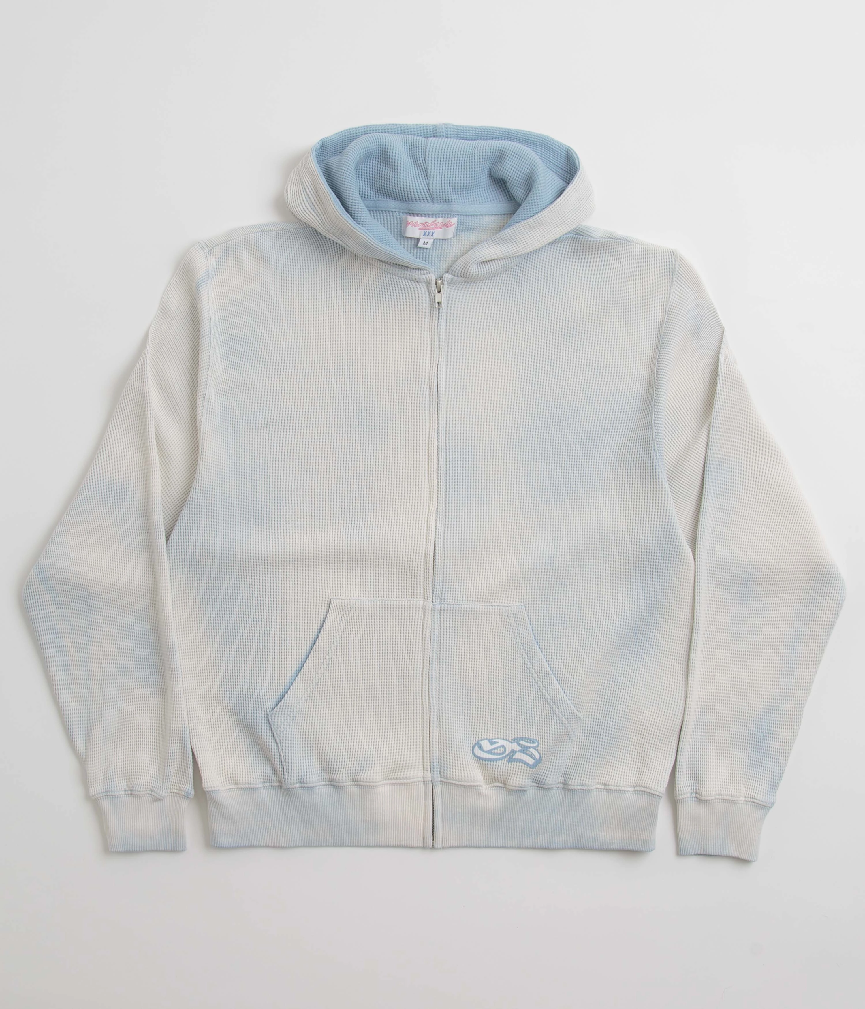 Yardsale Bleached Waffle Hoodie - Blue Skater Vibe Fashion Smart