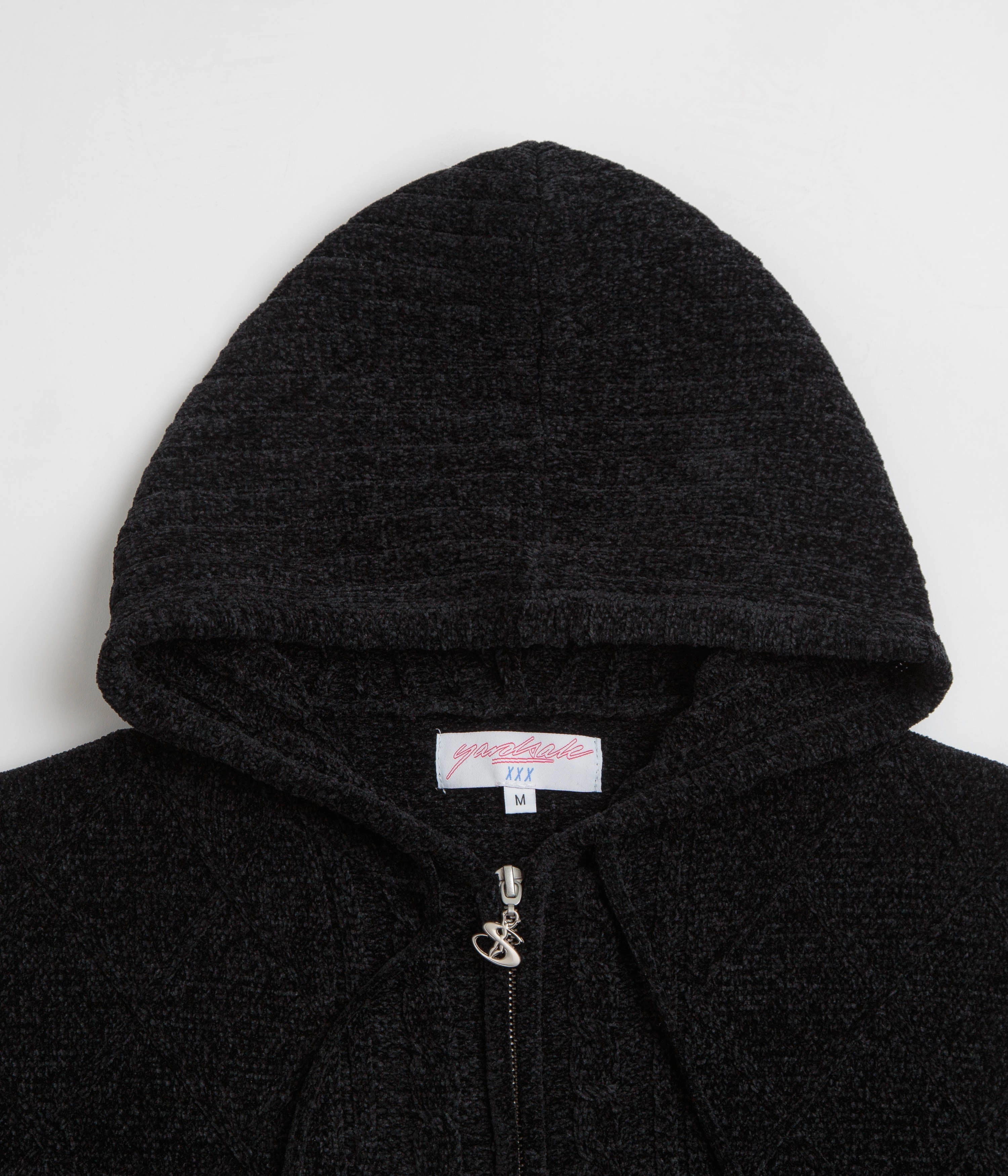 Yardsale Dreamer Chenille Hoodie - Black Easy Care