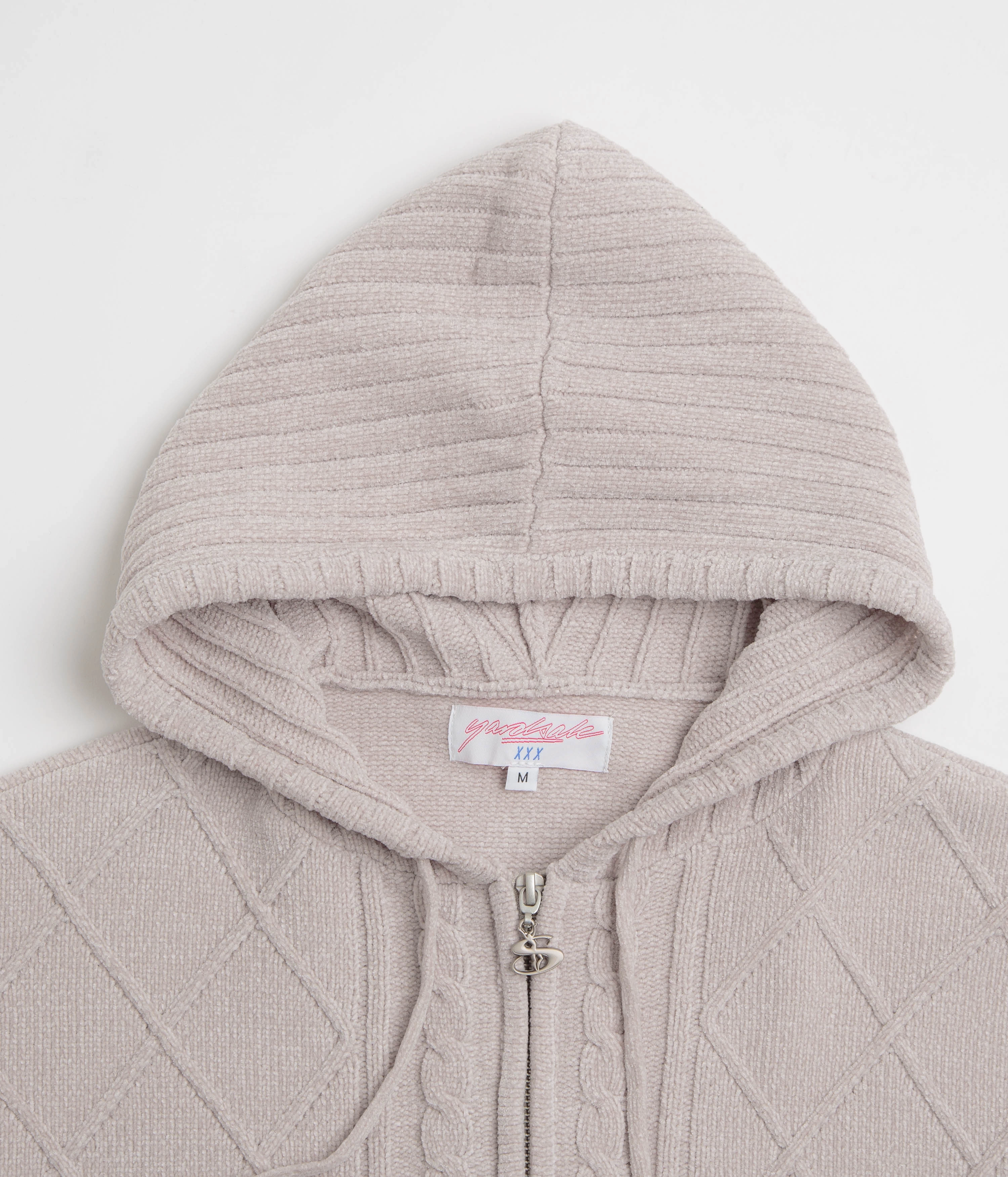Brushed Fleece Interior Personalizable Yardsale Dreamer Chenille Hoodie - Light Grey