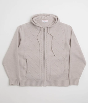 Yardsale Dreamer Chenille Hoodie - Light Grey Street Fit Style Sleepwear