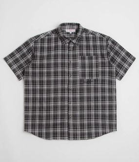 Yardsale Faded Plaid Shirt - Black Breathable Cotton Party Ready
