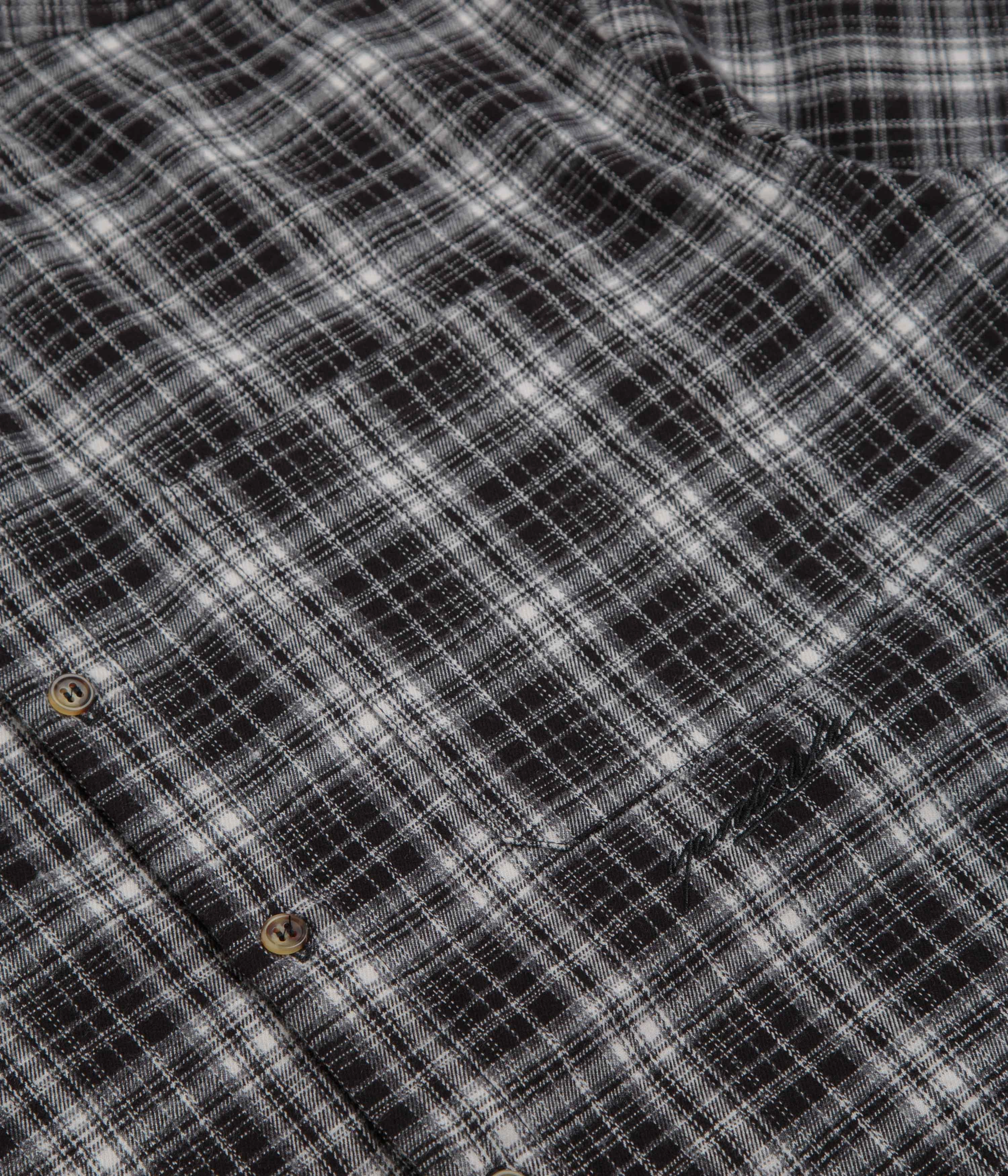 Yardsale Faded Plaid Shirt - Black Black Tie Optional Outerwear Companion