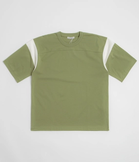 Breathable Cotton All-Weather Ready YMC Skate T-Shirt - Green / White