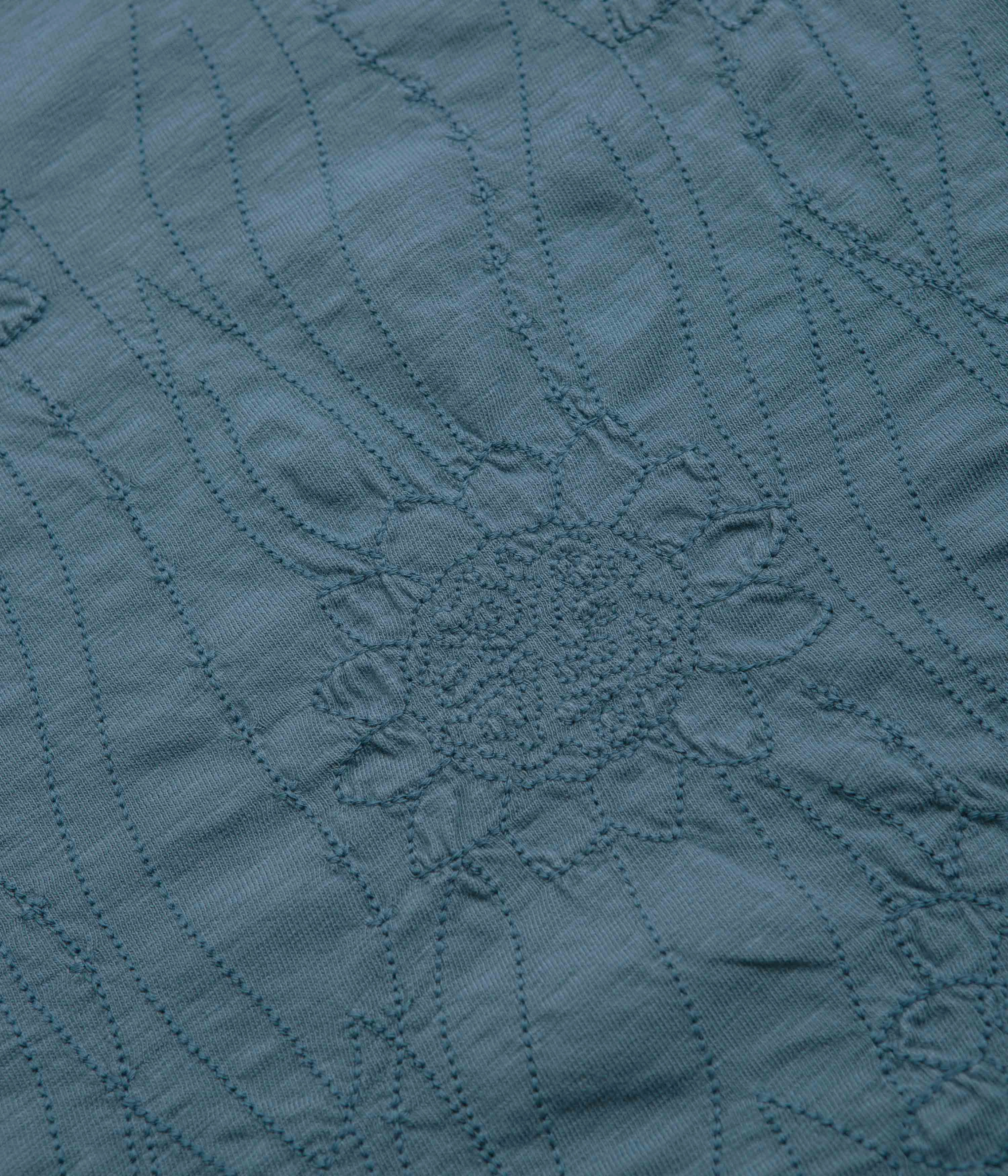 Light Outfit YMC Sunflower Triple T-Shirt - Blue Steel