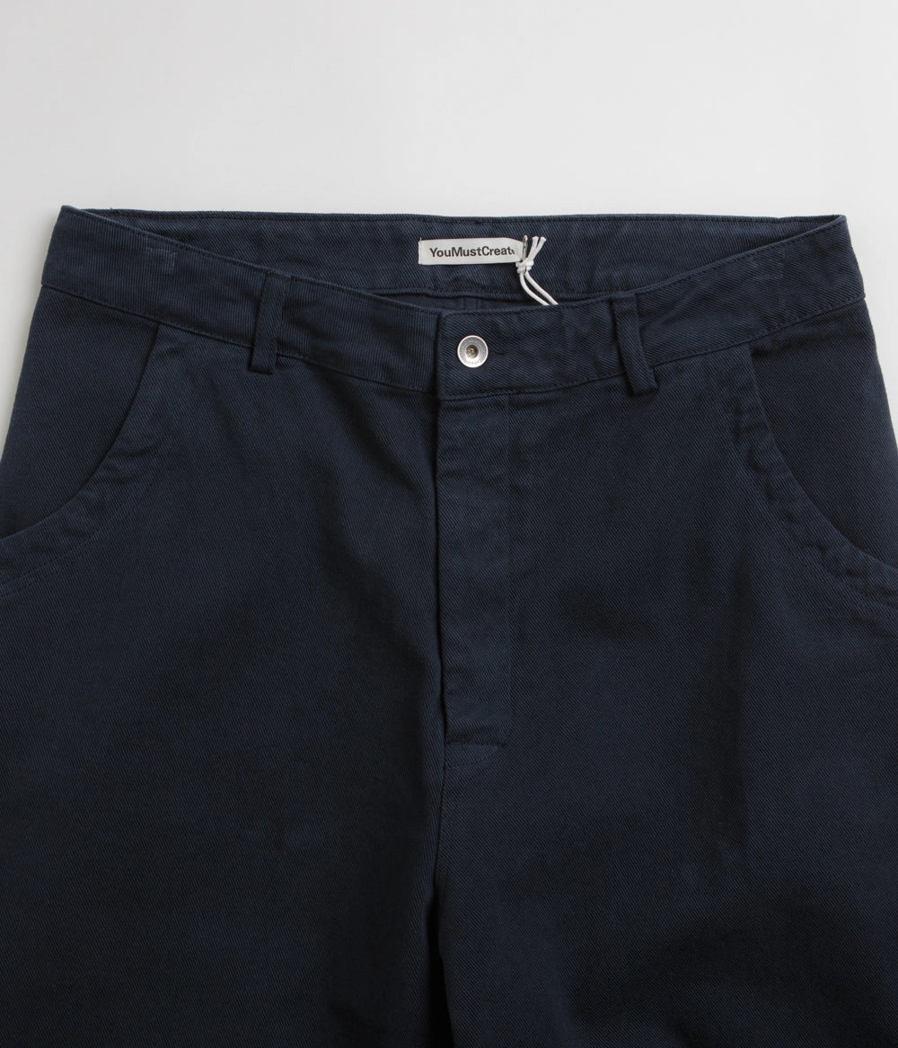 Hidden pockets YMC Twisted Seam Trousers - Navy