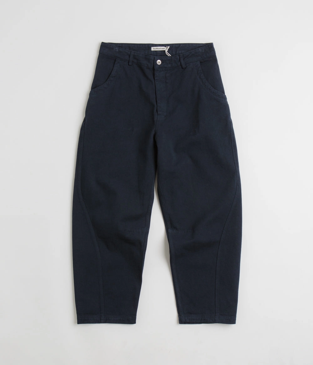 Comfortable Wear YMC Twisted Seam Trousers - Navy