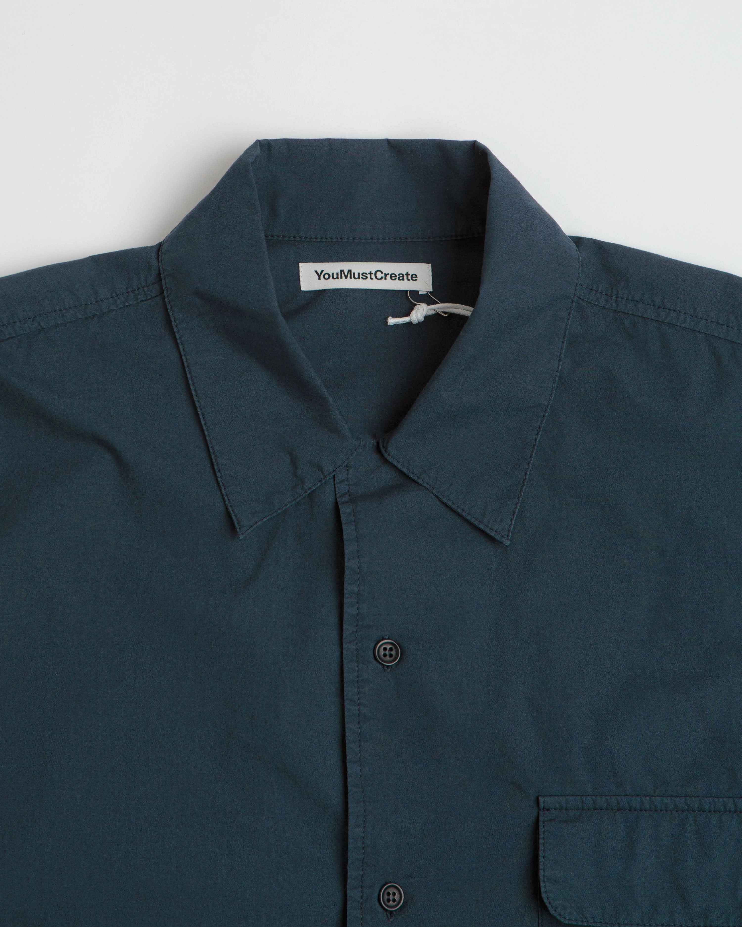 Stretch Material Sweat-Absorbing YMC Wray Shirt - Navy