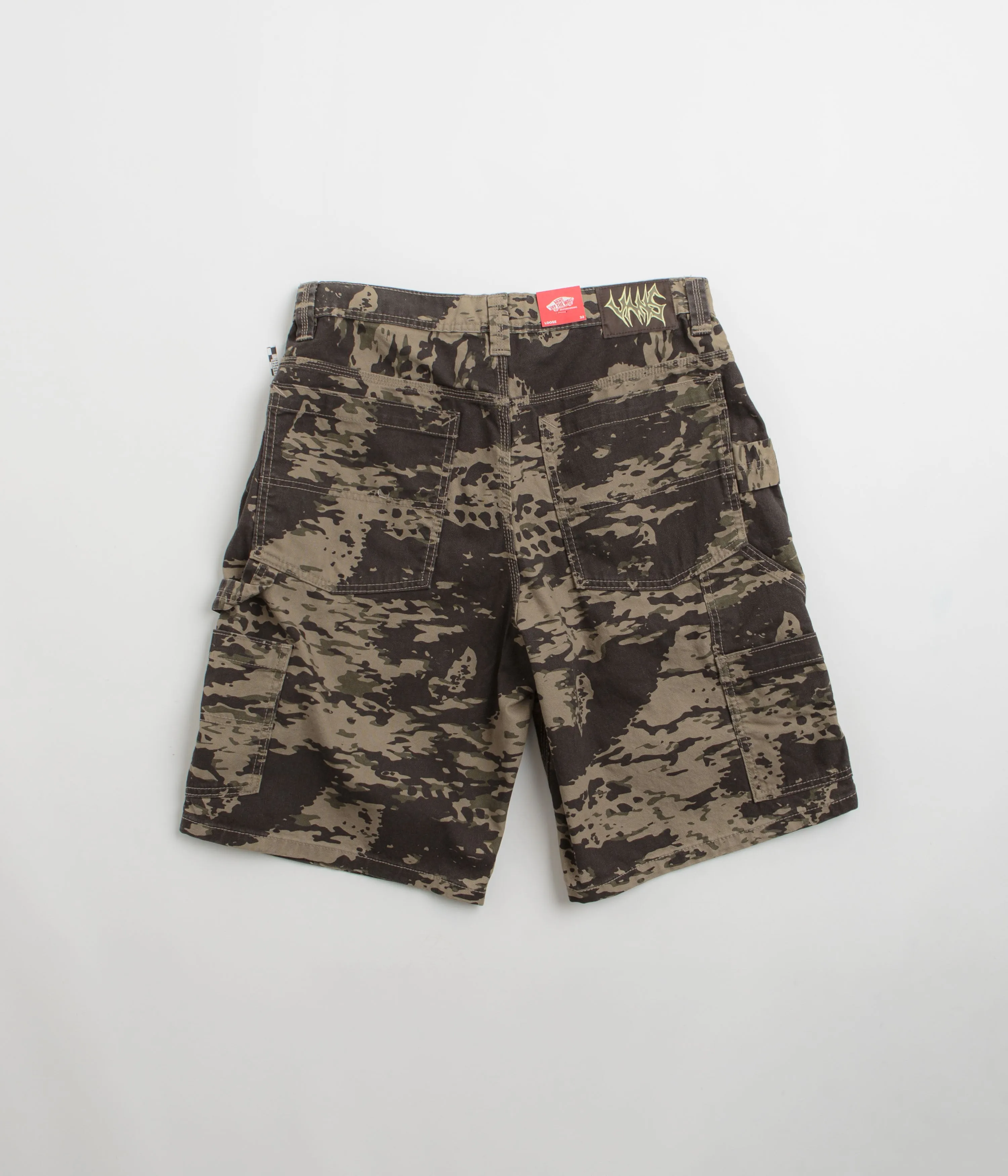 Flatlock stitching Vans Skate Utility Loose Shorts - Walnut